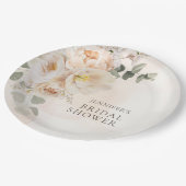 Tuin Bloemige Eucalyptus Bruiloft Feest Papieren Bordje (Gekanteld)