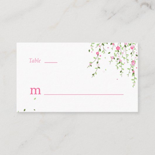 Tuin Blooms Flat Place Card Plaatskaartje (Voorkant)