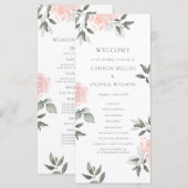 Tuin Blooms Wedding Programma (Voorkant / Achterkant)