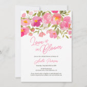 Tuin boho bloemenroze script chic vrijgezellenfees kaart (Voorkant)