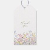 Tuin Boho Wilde Bloemen Bruids douche Cadeaulabel (Achterkant)