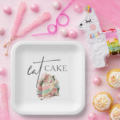 Tuin Bruiloft Eet Taart Papieren Bordje (Feest)