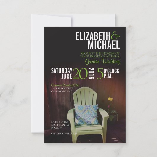 Tuin bruiloft uitnodiging (Voorkant)