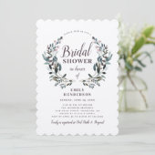 Tuin Crest Rustiek Kraft Bloemen Vrijgezellenfeest Kaart (Staand voorkant)