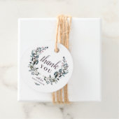 Tuin Crest Rustieke Kraft Bloemen Bruiloft Dank u Bedankjes Labels (In situ)