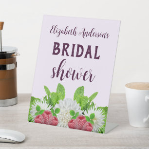 Tuin Dahlia Bruidsdouche Reclamebord Met Voetstuk