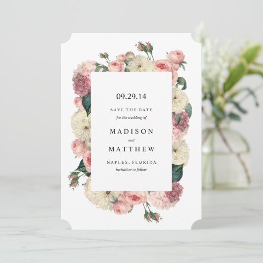 tuin | De bekendmaking van de datum opslaan Save The Date (Staand voorkant)