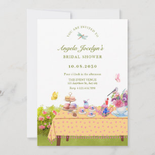 Tuin eettafel natuur vrijgezellenfeest kaart