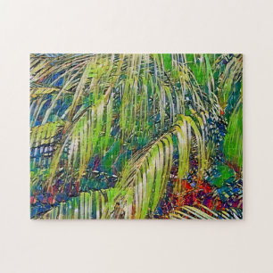 Tuin en Palmboom Tropische Kunstpuzzel Legpuzzel