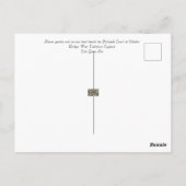 Tuin en smalle boot briefkaart (Achterkant)