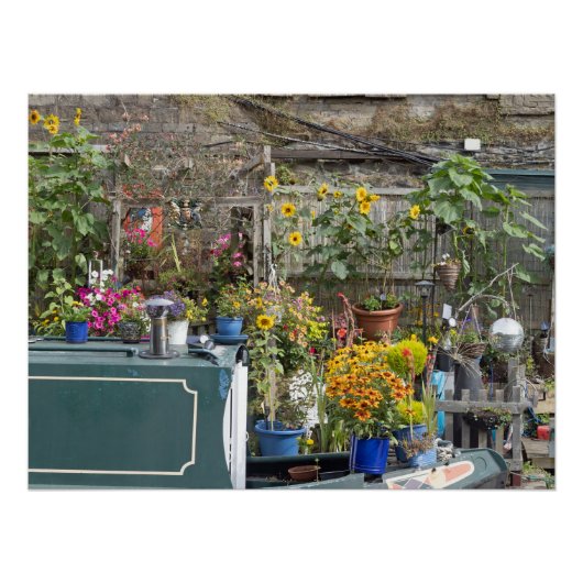 Tuin en smalle boot perfect poster (Voorkant)