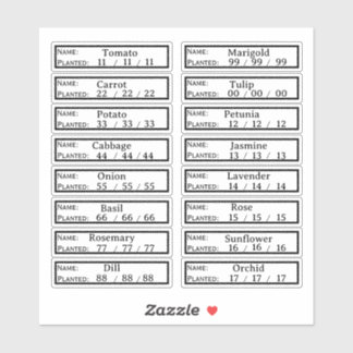 Tuin Etiketten Sticker
