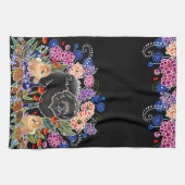 TUIN FEEST chow keukenhanddoek zwarte achtergrond (Horizontaal)