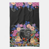 TUIN FEEST chow keukenhanddoek zwarte achtergrond (Verticaal)