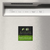 Tuin Gazon Care Landscaping verlaat Business Logo Magneet (Insitu (Vaatwasser))