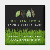 Tuin Gazon Care Landscaping verlaat Business Logo Magneet (Voorkant)