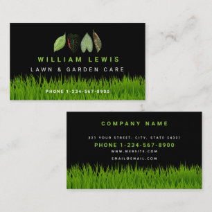 Tuin Gazon Care Landscaping verlaat Business Logo Visitekaartje