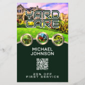 Tuin gazon maaien zorg moderne Flyer (Achterkant)