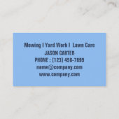 Tuin gazon zorg landschap landschapsarchitectuur g visitekaartje (Achterkant)