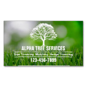 Tuin gazon zorg landschapsarchitectuur boomboomver magnetisch visitekaartje (Voorkant)