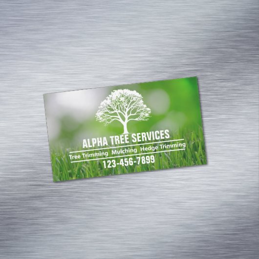 Tuin gazon zorg landschapsarchitectuur boomboomver magnetisch visitekaartje (Voorbeeld)