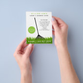 Tuin gazon zorg landschapsarchitectuur moderne gra flyer (Hand)