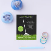 Tuin gazon zorg landschapsarchitectuur moderne gra flyer (Enkel)