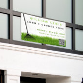 Tuin gazon zorg landschapsarchitectuur moderne gra spandoek (Buitenkant Gebouw)