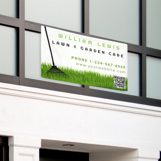 Tuin gazon zorg landschapsarchitectuur moderne gra spandoek (Buitenkant Gebouw)