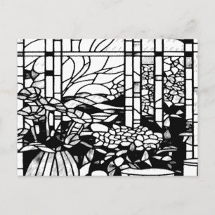 Tuin Gebrandschilderd Glas Feestdagenkaart