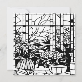 Tuin Gebrandschilderd Glas Feestdagenkaart