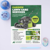 Tuin, Grasmaaien, Grasverzorging Flyer (Enkel)