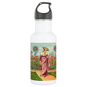 Tuin Groei Bloem Vrouw Kunst Antiek Waterfles