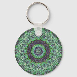 Tuin Groen Abstract Mandala Sleutelhanger