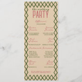 Tuin Groen & Crème Whimsy Trouwdag van Programma (Achterkant)