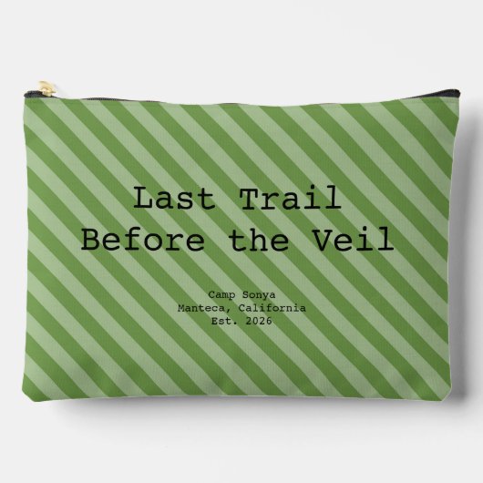 Tuin Groen Gestreepte Bruidsmeisje Bachelorette Etui (Voorkant)