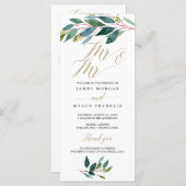 Tuin Groenen Gay Wedding Programma - Mr & Mr. (Voorkant / Achterkant)