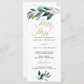 Tuin Groenen Gay Wedding Programma - Mrs & Mrs. (Voorkant / Achterkant)