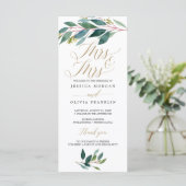 Tuin Groenen Gay Wedding Programma - Mrs & Mrs. (Staand voorkant)