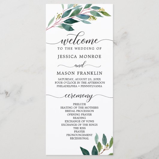 Tuin Groenen Trouwprogramma's Programma (Voorkant)