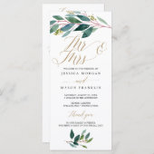 Tuin Groenen Wedding Programma - Mr & Mrs (Voorkant / Achterkant)