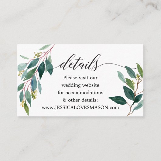 Tuin Groenen Wedding Website Insert Kaart (Voorkant)