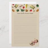 Tuin Groenten Boeren Custom Letterhead Briefpapier (Voorkant / Achterkant)