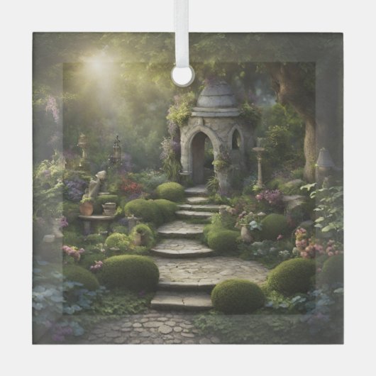 Tuin Heiligdom Kunst Glas Ornament (Voorkant)