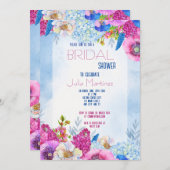Tuin Heldere Bloemen Bruids Douche Uitnodiging (Voorkant / Achterkant)