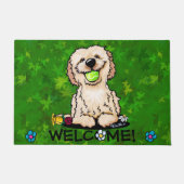Tuin Helper Goldendoodle Deurmat (Voorkant)