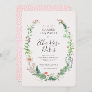 Tuin High Tea Wild Flowers Uitnodiging