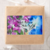 Tuin Hummingbird Bruiloft Retouradres Labels (Insitu)