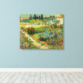 Tuin in Arles | Vincent van Gogh Canvas Afdruk (Insitu (Houten vloer))