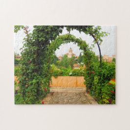 Tuin in de Alhambra, Granada, Spanje - Puzzle Legpuzzel